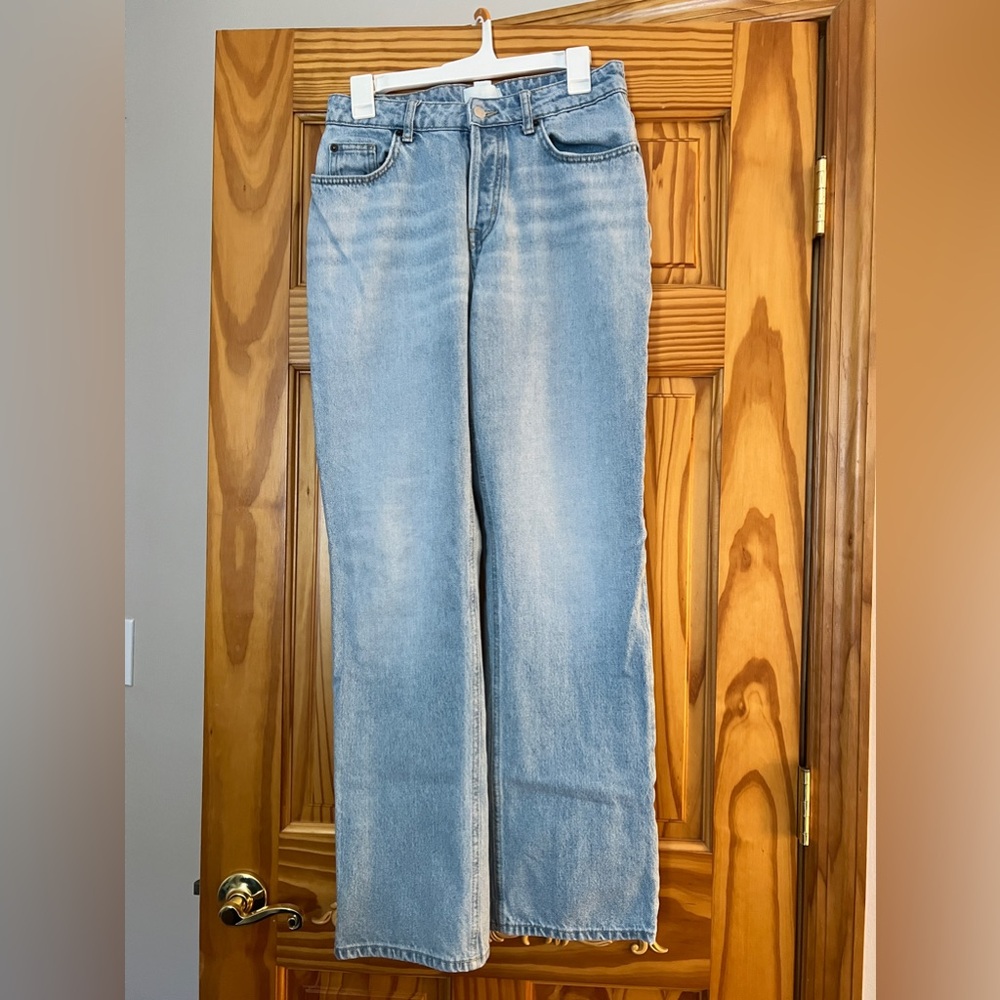 Hm light denim distressed jeans